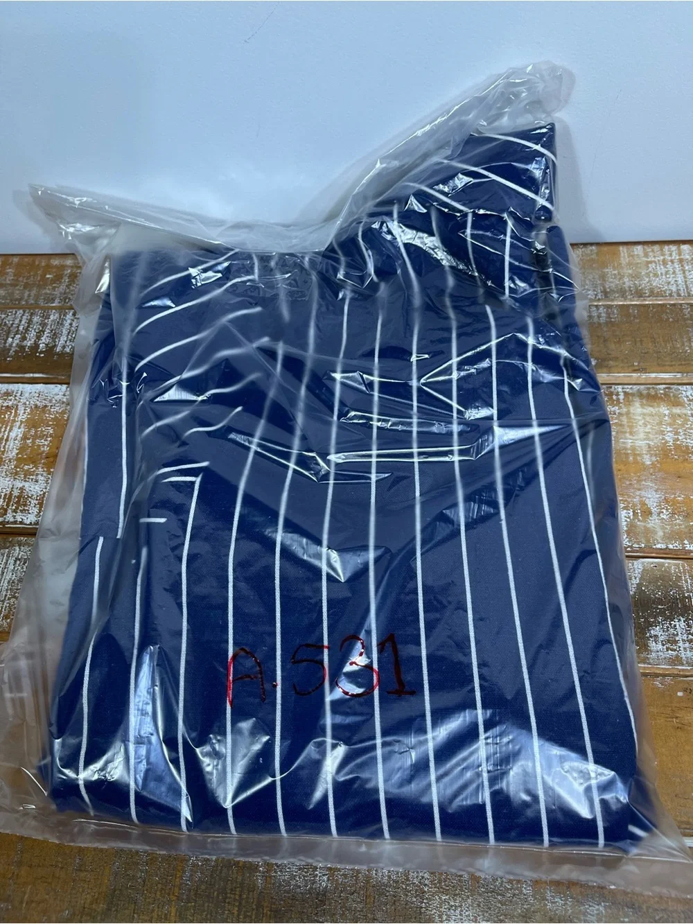 Weekend Women’s Navy Blue White Striped Blazer Jacket Size L